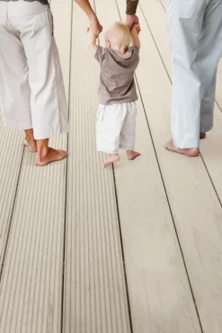 Vlonder totaalpakket composiet semi massief 2,5 x 25 cm - XWB Riviera (4 mtr) vlak/grove ribbel