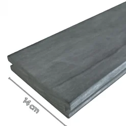 Vlonderplank Accoya gray 2,5 x 14,0 cm vlak voor clips