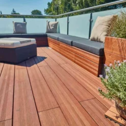 Vlonderplank bamboe Supreme geolied coffee 2,0 x 20 cm Frans profiel/vlak