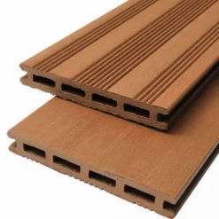 Vlonderplank composiet 2,1 x 14,5 cm bruin vlak en fijne ribbel