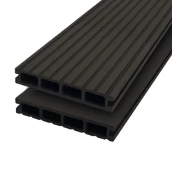 Vlonderplank composiet 2,5 x 14,6 cm Lava vlak en grove ribbel