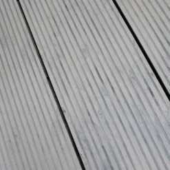 Vlonderplank composiet 2,1 x 25 cm - XXL steengrijs gevlamd (4 mtr) grove ribbel en vlak