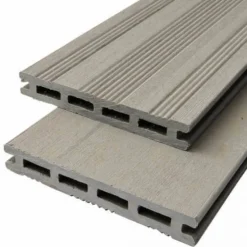 Vlonderplank composiet 2,1 x 14,5 cm grijs vlak en fijne ribbel