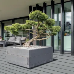 Vlonderplank composiet 2,1 x 14,5 cm grijs vlak en fijne ribbel