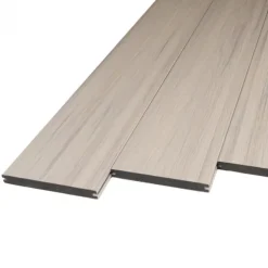 Vlonderplank composiet massief 2,3 x 19 cm Sandy Beach vlak/houtnerf