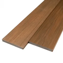 Vlonderplank composiet massief 2,3 x 19 cm Forest Brown vlak/houtnerf