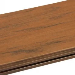 Vlonderplank composiet naadloos - 2,1 x 14,5 cm - bruin gevlamd houtnerf