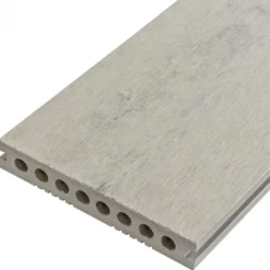 Vlonderplank composiet semi massief 2,1 x 14 cm steengrijs gevlamd (4 mtr) fijne ribbel en vlak