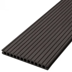 Vlonderplank composiet semi massief 2,5 x 25 cm - XWB Lava vlak en grove ribbel