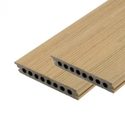 Vlonderplank composiet semi massief co-extrusie 2,1 x 14 cm Sunset Teak naadloos