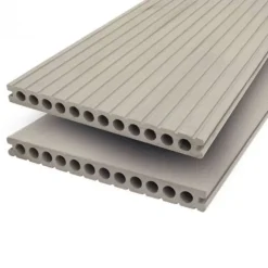 Vlonderplank composiet semi massief 2,5 x 25 cm - XWB Riviera vlak en grove ribbel