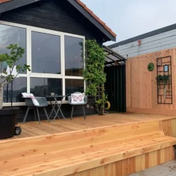 Vlonderplank Douglas 2,5 x 14,0 cm gedroogd groef/ribbel