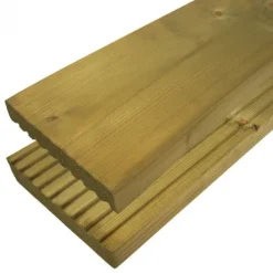 Vlonderplank geïmpregneerd Vuren groen 2,8 x 14,5 cm groef/vlak