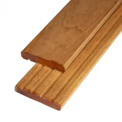 Vlonderplank hardhout Kapur 1,6 x 9,0 cm v-groef/vlak