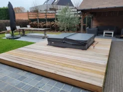 Vlonderplank totaalpakket hardhout Bankirai 2,8 x 14,5 cm (4,90 mtr) groef/vlak