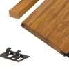 Vlonderplank totaalpakket hardhout Merbau 2,1 x 14,5 cm (3,35 mtr) geschaafd voor RVS clips