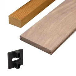 Vlonderplank totaalpakket Cumaru 2,1 x 14,5 cm (4,90 mtr) geschaafd voor Deckwise clips