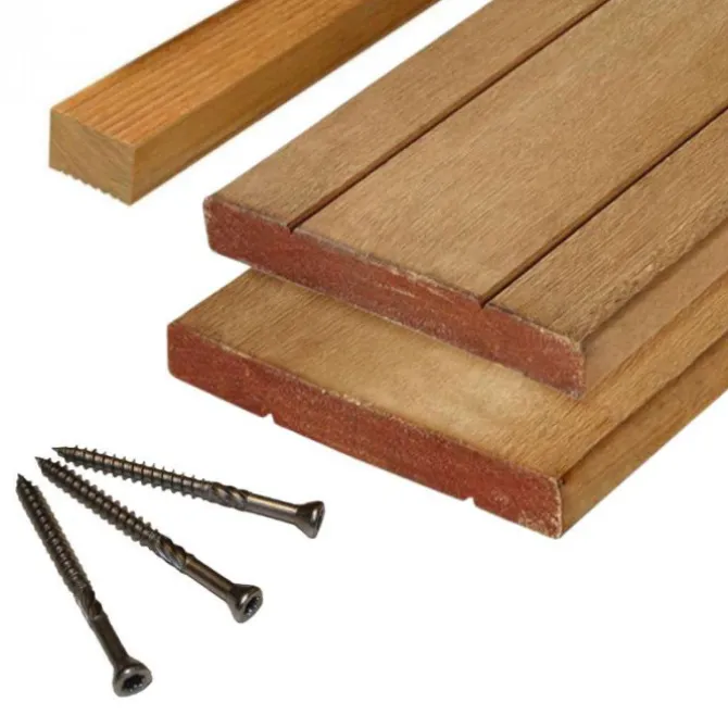 Vlonderplank totaalpakket hardhout Kapur 2,8 x 19 cm (3,05 mtr) v-groef/vlak