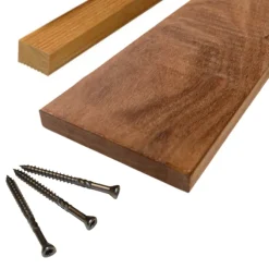 Vlonderplank totaalpakket hardhout Cumaru 2,5 x 14 cm (2,15 mtr) vlak geschaafd