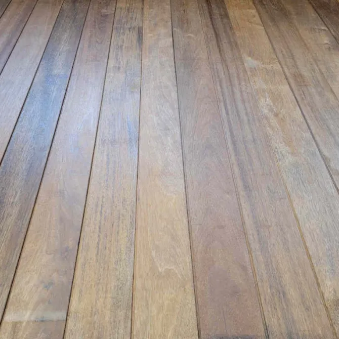 Vlonderplank totaalpakket hardhout Merbau 2,1 x 14,5 cm (4,60 mtr) geschaafd voor RVS clips