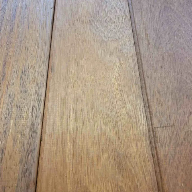 Vlonderplank totaalpakket hardhout Merbau 2,1 x 14,5 cm (4,60 mtr) geschaafd voor RVS clips