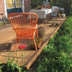 Vlonderplank totaalpakket hardhout Bankirai 2,8 x 14,5 cm (2,75 mtr) groef/vlak