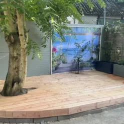 Vlonderplank totaalpakket Douglas 2,5 x 14 cm (5,00 mtr) gedroogd groef/ribbel