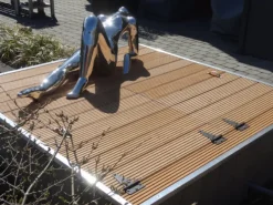 Vlonderplank totaalpakket hardhout Bankirai 2,8 x 14,5 cm (3,05 mtr) groef/vlak