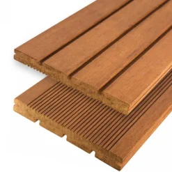 Vlonderplank totaalpakket bamboe 2,0 x 20,0 cm (2,50 mtr) groef/fijne ribbel