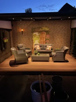 Vlonderplank totaalpakket hardhout Bankirai 2,1 x 14,5 cm (4,30 mtr) groef/vlak