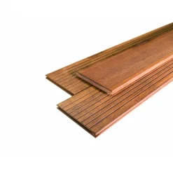 Vlonderplank totaalpakket bamboe Prestige geolied coffee 2,0 x 14 cm (2,20 mtr) groef/fijne ribbel