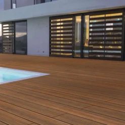 Vlonderplank totaalpakket bamboe Prestige geolied coffee 2,0 x 14 cm (2,20 mtr) groef/fijne ribbel