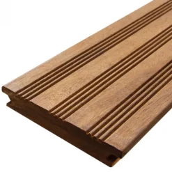 Vlonderplank totaalpakket Ipé 21 x 120 mm (2,15 mtr) geschaafd semi-ribbel voor clips