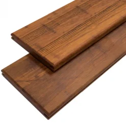 Vlonderplank totaalpakket bamboe Select geolied coffee 2,0 x 14 cm (2,20 mtr) Frans profiel/vlak