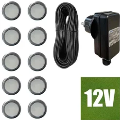 Vlonderspot set Luxi - 12 volt - 40 mm (set 10 stuks)