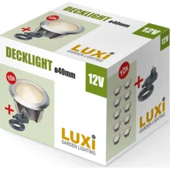 Vlonderspot set Luxi - 12 volt - 40 mm (set 10 stuks)