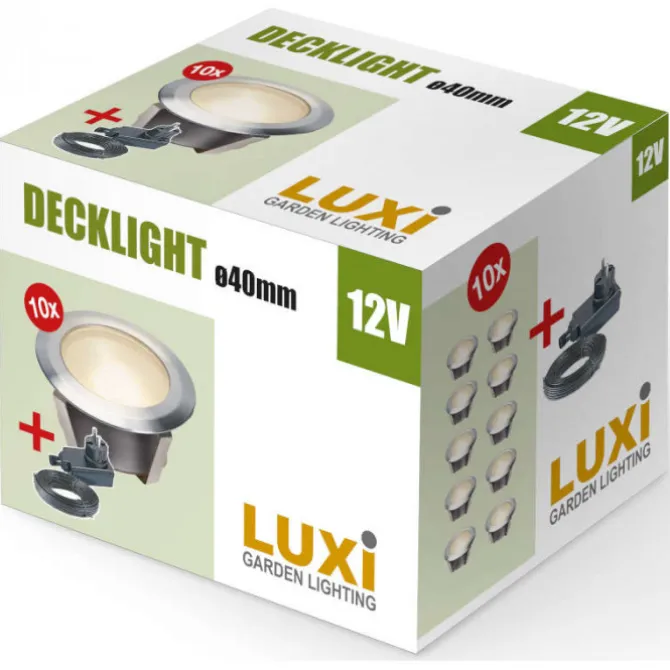 Vlonderspot set Luxi - 12 volt - 40 mm (set 10 stuks)