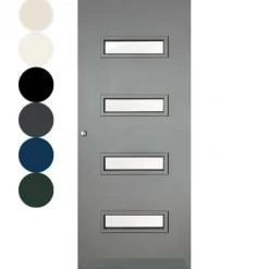 Voordeur IsoTherm HR++ - Saalbach - Stomp - Dekkend voorgelakt grijs