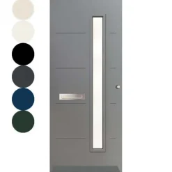 Voordeur IsoTherm HR++ - Vail (R2 / L3) - Stomp - Dekkend voorgelakt grijs