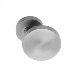 Voordeurknop Forza - Basic LB702V - plat rond - Mat RVS