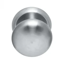 Voordeurknop vast Forza - Cassius rond - Mat RVS