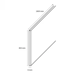 Wangpaneel - Laminaat - Gavle Warm Noten - 280 x 40 cm