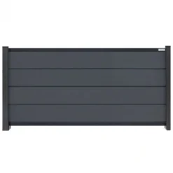Zelfbouw schutting composiet Modular rock grey met antraciet alu accessoires (180 x 97 cm)