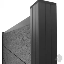 Zelfbouw schutting composiet Modular co-ex rock grey met antraciet profielen (180 x 180 cm)