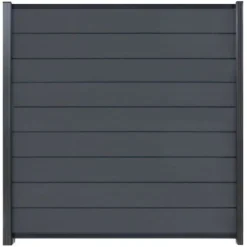 Zelfbouw schutting composiet Modular rock grey - antraciet alu accessoires (180 x 200 cm)