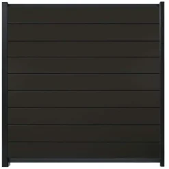 Zelfbouw schutting composiet Modular antraciet - antraciet alu accessoires (180 x 200 cm)