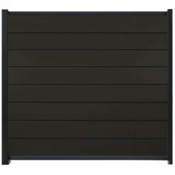 Zelfbouw schutting composiet Modular antraciet - antraciet alu accessoires (180 x 180 cm)