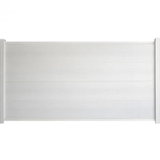 Zelfbouw schutting composiet Modular wit - wit alu accessoires (180 x 97 cm)