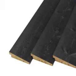 Zweeds rabat Douglas zwart geïmpregneerd 1,2/2,5 x 19,5 cm gezaagd