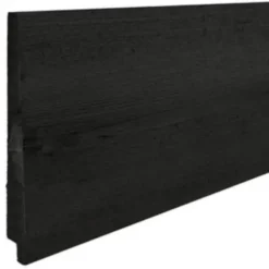 Zweeds rabat Naaldhout Thermo zwart 1,2/2,6 x 19 cm fijnbezaagd